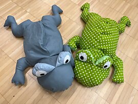 Frosch/Schlange Kuscheltier, 5. Kl.
