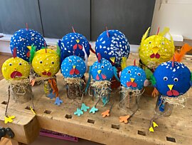 Osterhuhn aus Kleister (2)